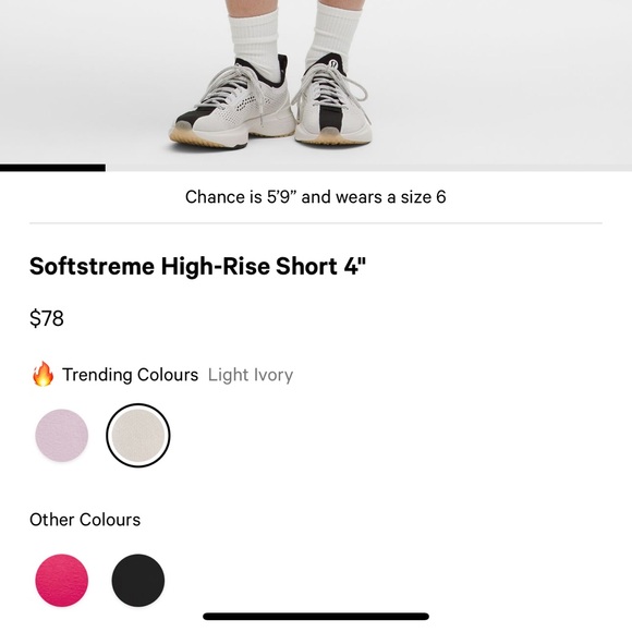 COPY - Lululemon Softstreme High Rise Short 4” - Picture 2 of 6